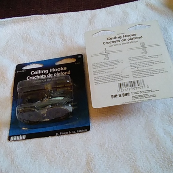 Antique Brass Ceiling Hooks - Picture 3 of 9